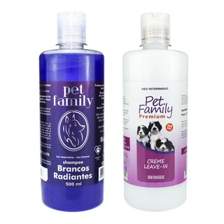 Kit Shampoo Branqueador Pet + Condicionador Sem Enxágue 500ml