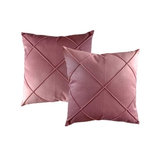 Kit 2 Capa De Almofada Suede Aveludada Drapeada 45x45 - Várias Cores