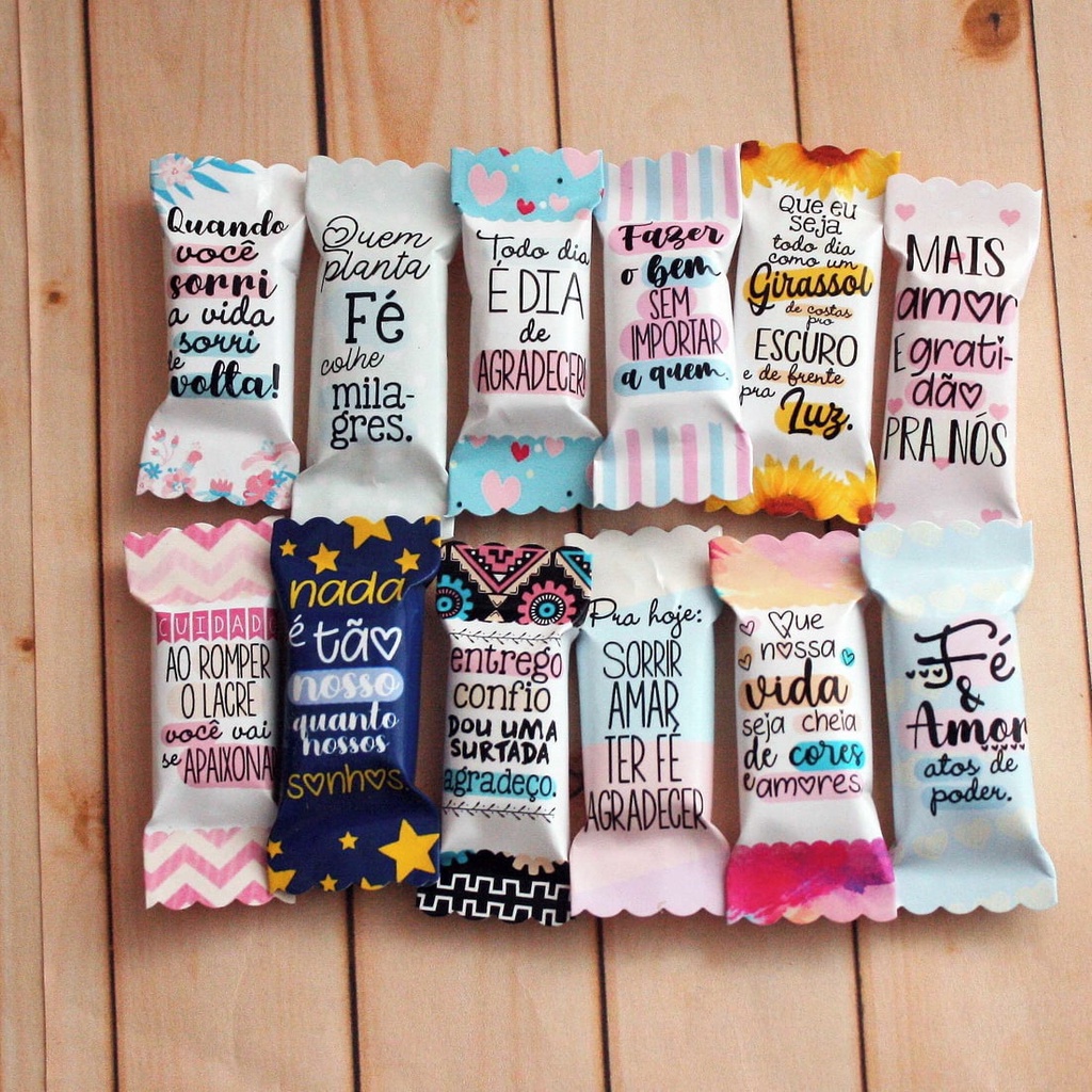 Balas Frases Motivacionais / Lembrancinha Cliente Mimos (50un ou 100un)