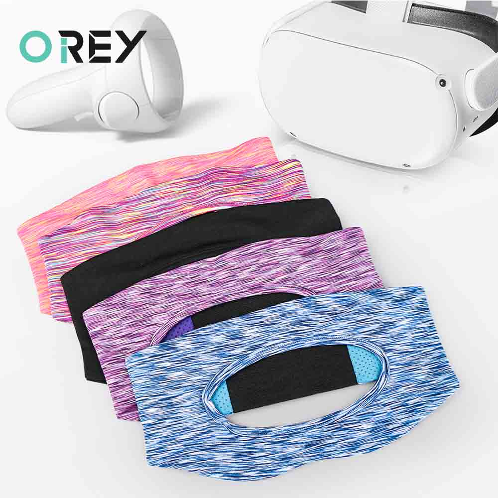 Para Oculus Quest 2 1 Capa De Máscara De Olho VR Faixa De Suor Respirável Tamanhos Ajustáveis Padding Com Acessórios De Fones De Ouvido De Realidade Virtual