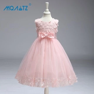 MQATZ Vestido Floral Meninas De Noiva Linha A Renda Princesa 2-8 Anos LL314