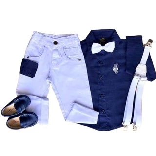 Roupa Social Bebê Menino Batizados Casamento Festas Eventos