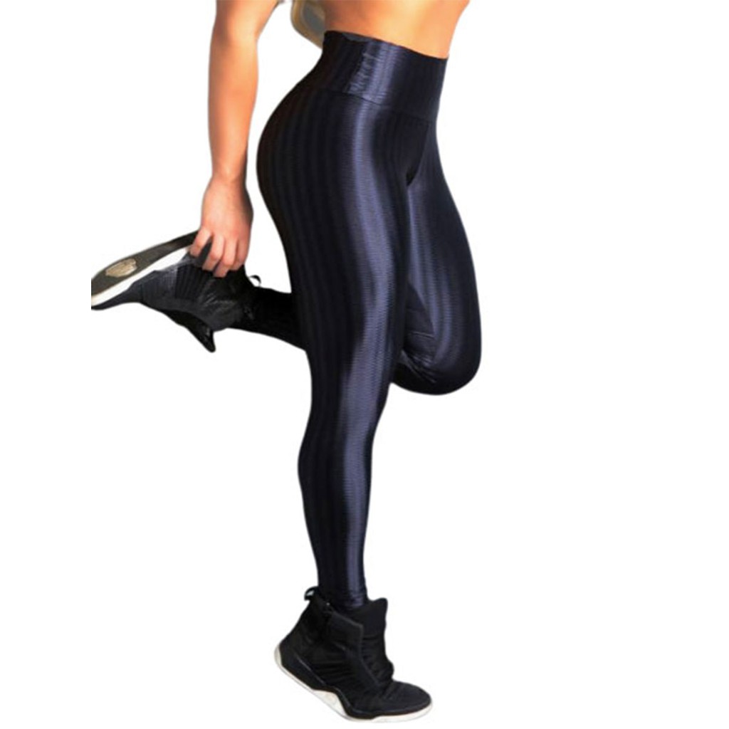 Calça Legging Poliamida, Ótimo Para Academia/ Cintura Alta - Tecido  Brilhoso 3D