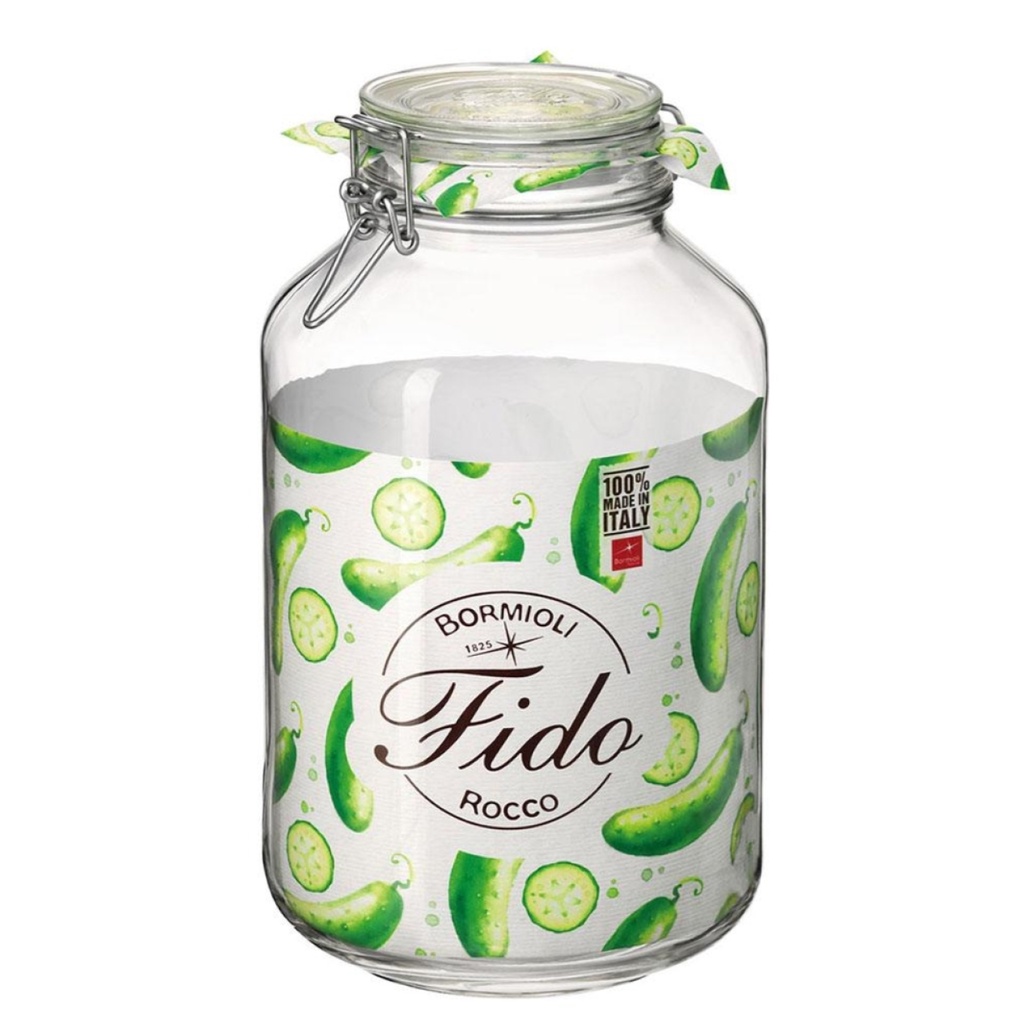 Pote Hermético Vidro Fido Bormioli Fecho Metal 4 Lt Original