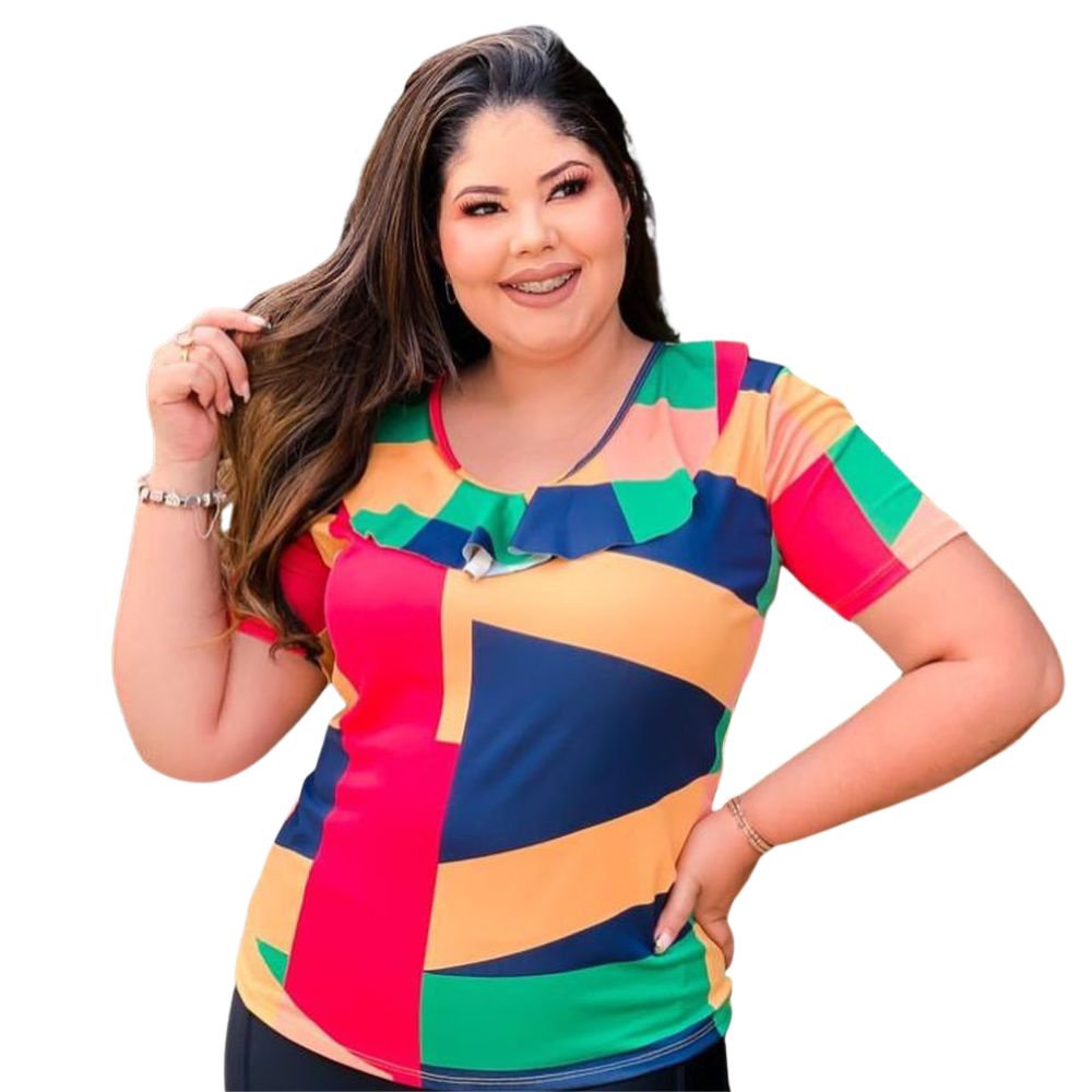 Blusa plus size linda renda fenomenal - Blusa plus size linda