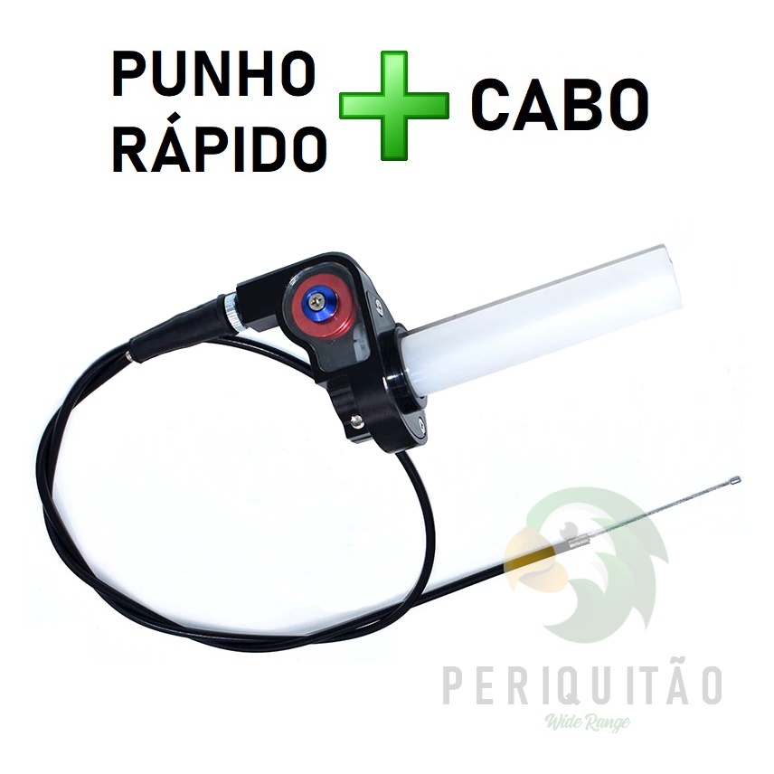 Acelerador Punho Rápido Em Alumínio Com Rolamento + Cabo