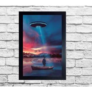 Quadro A4 decorativo Disco Voador moldurado 24x33 cm Cod.406 – A4 ...