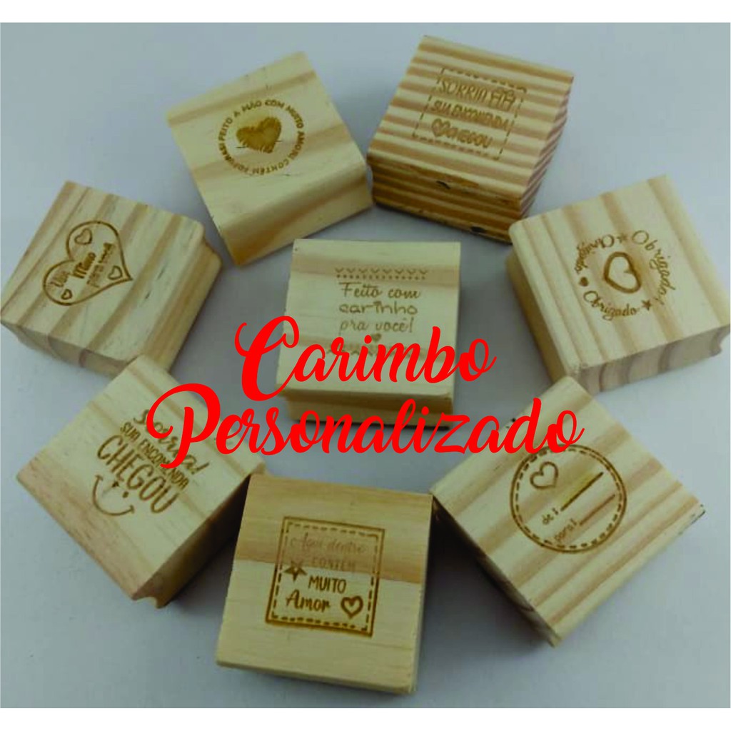 CARIMBO PERSONALIZADO PARA ILUSTRAR A SUA ENCOMENDA - 4X4 CM - ENVIO ...