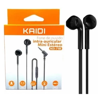 Fone De Ouvido C/ Fio Entrada P2 Com Microfone Kaidi Premium