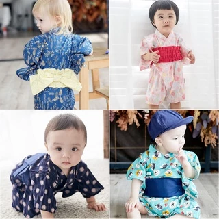 Baby Boys Girls Clothes Roupas Meninas Estilo Japonês Kids Romper Retro Roupa De Banho Uniforme Infantil Pijamas Floral