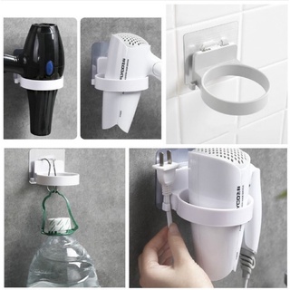 Suporte / Porta Secador De Cabelo De Alta Qualidade Com Parede Em Abs Para Banheiro / Prateleira / Organizador
