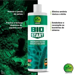 Bio Start 1 Litro - Condicionador de bactérias nitrificantes para aquários - Powerfert