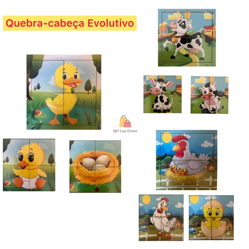 Quebra-Cabeça Sobreposto Humano - Brinquedo Pedagógico em Madeira