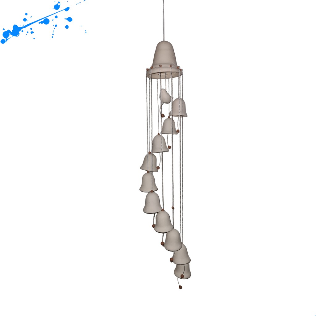 Mensageiro dos Ventos Sino dos Ventos Ceramica 70 cm