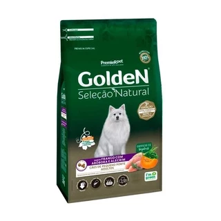 Ração Golden Cães Ad Raças Peq Seleção Natural Abóbora 3Kg