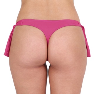 Calcinha de biquini fio dental fio duplo de lacinho amarrar nas laterais regulagem ajustável moda praia proteção UV+50