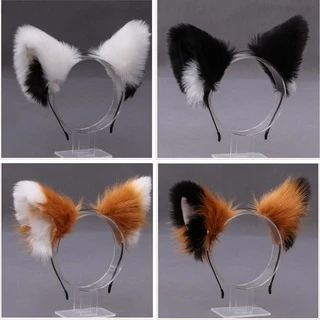 Lolita Cosplay Orelhas De Gato Headband Anime Dança Traje Do Partido Lobo Raposa Orelha Hairband Meninas Acessórios Para O Cabelo Kawaii De Pelúcia Adereços