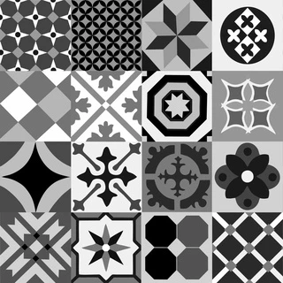 Papel De Parede Cozinha Azulejo Hidráulico Cinza Adesivo 3m