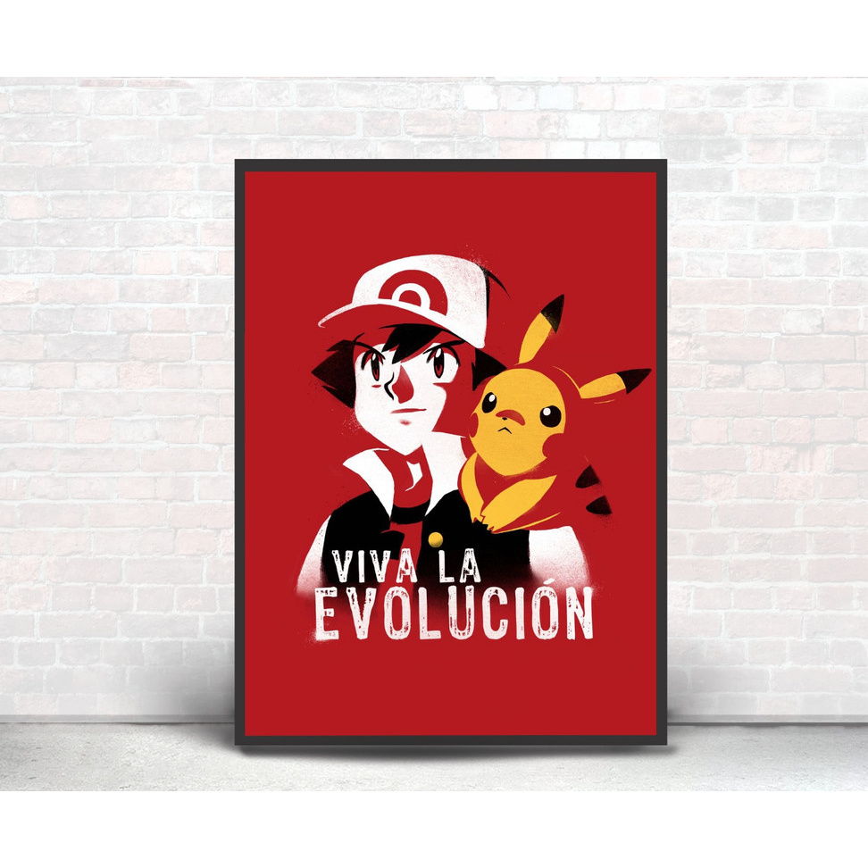 Quadro Decorativo Pokemon Desenho Pikachu 5 Peças