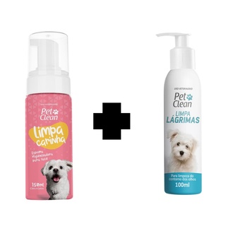Combo Kit Higiene Pet Limpa Carinha + Limpa Lágrimas para Cães