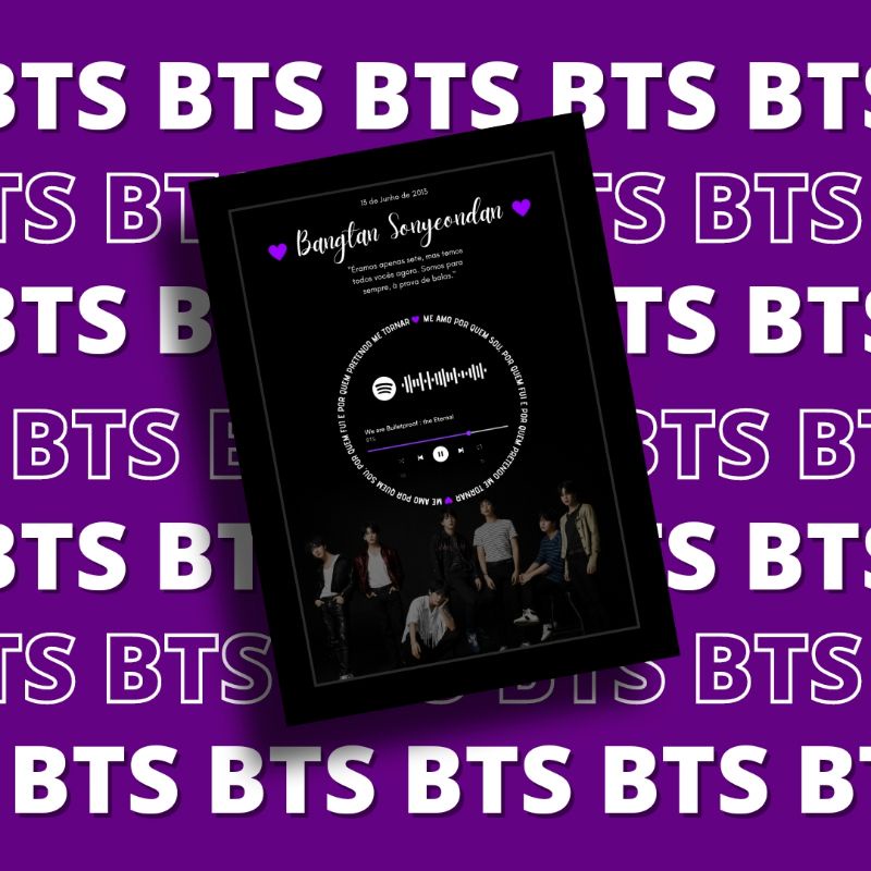 Placa Decorativa BTS: The Eternal - Código Spotify | Shopee Brasil