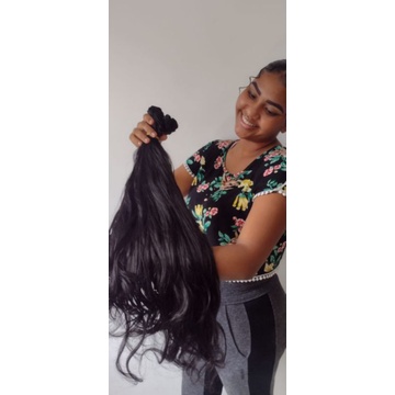 Cabelo Bio Vegetal Natural Yaki Liso 70cm Idêntico Ao Humano