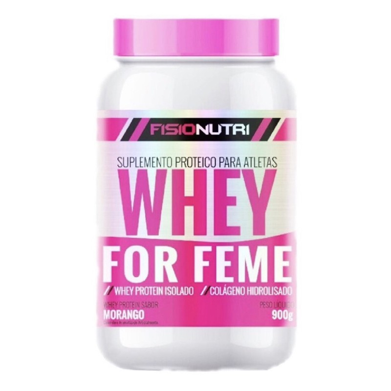 Whey Protein Feminino Isolado e Concentrado Com Colágeno Hidrolisado 900g – Fisionutri – kit emagrecedor termogênico