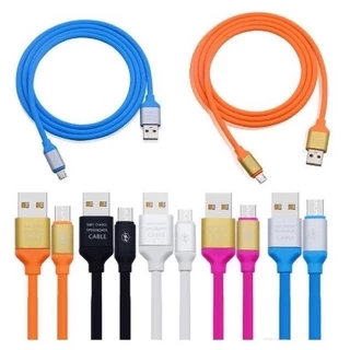 Cabo Turbo Emborrachado Para Celular V8 Tipo-C i.Phone Resistente Colorido Escolha a Cor