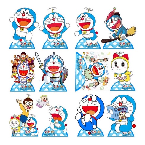 Doraemon - 10 Displays De Festa De 20cm Totens | Shopee Brasil