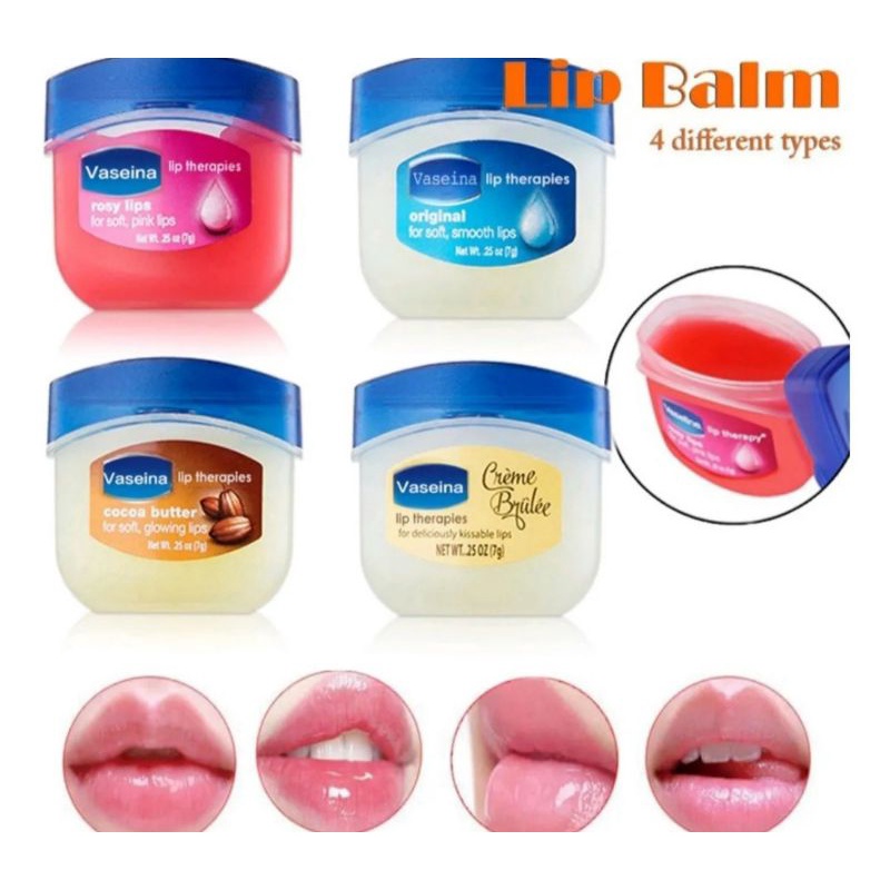 hidratante Labial Vaseina Lip Balm original 7g para terapia de