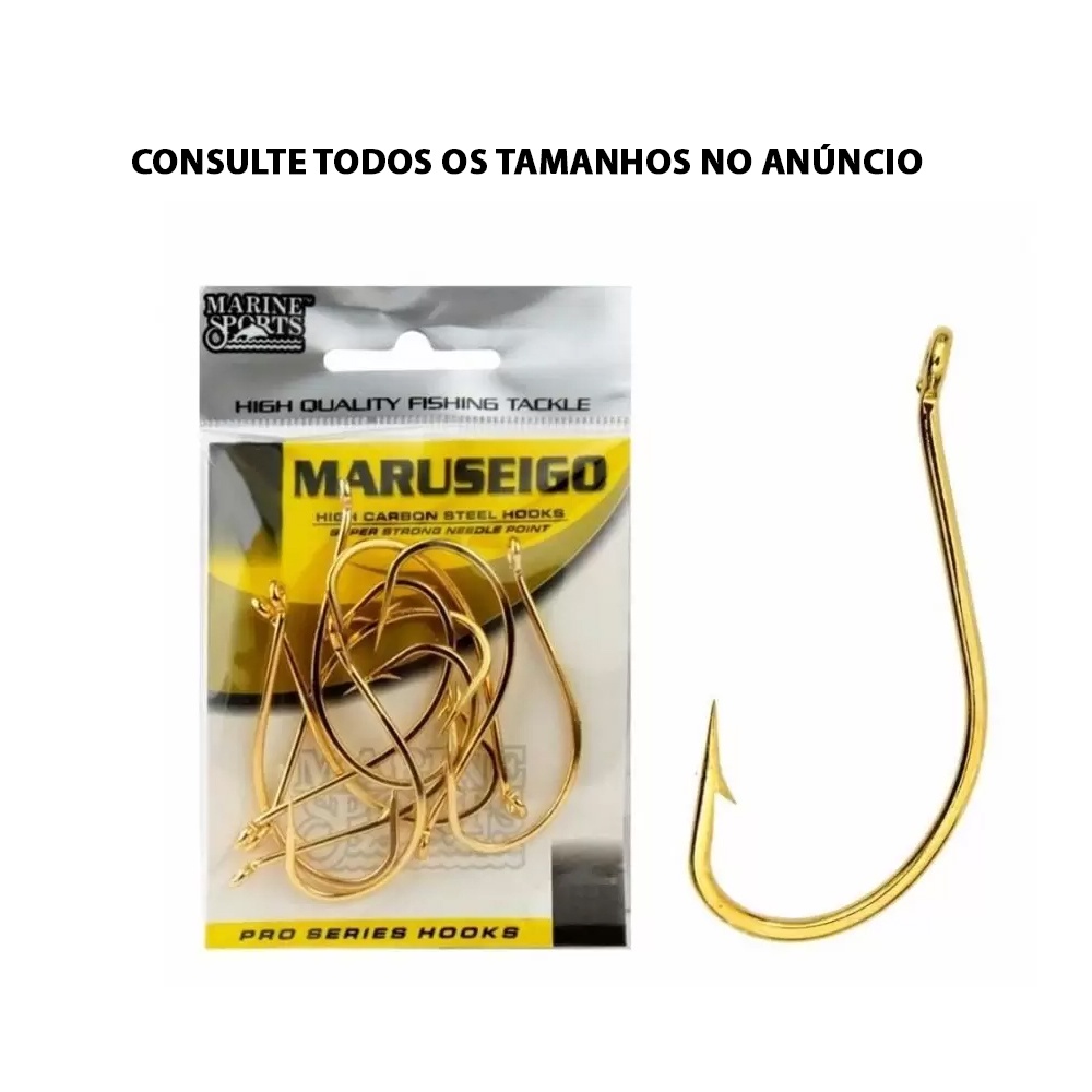 Anzol Marine Maruseigo Gold Tamanhos Piapara Pacu Tambaqui Piauçu ...