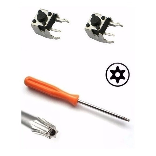 Chave T8 + 2 Reparo Botão Rb Ou Lb Controle Xbox One