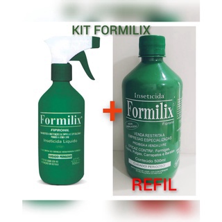 KIT FORMILIX 1 Formilix Spray com 500 ML e 1 Formilix Refil com 500 ML ...