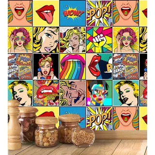 Azulejo Adesivo Lavável POP ART