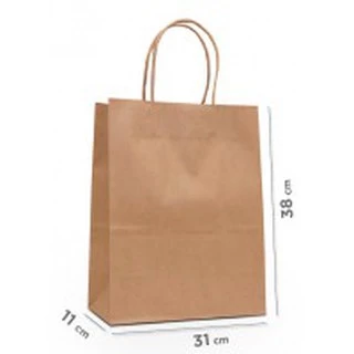Sacola de Papel Kraft 31x11x39 ( 50unid Promoção )