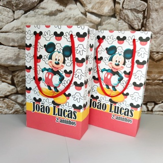 10 Sacolinhas Personalizadas MICKEY