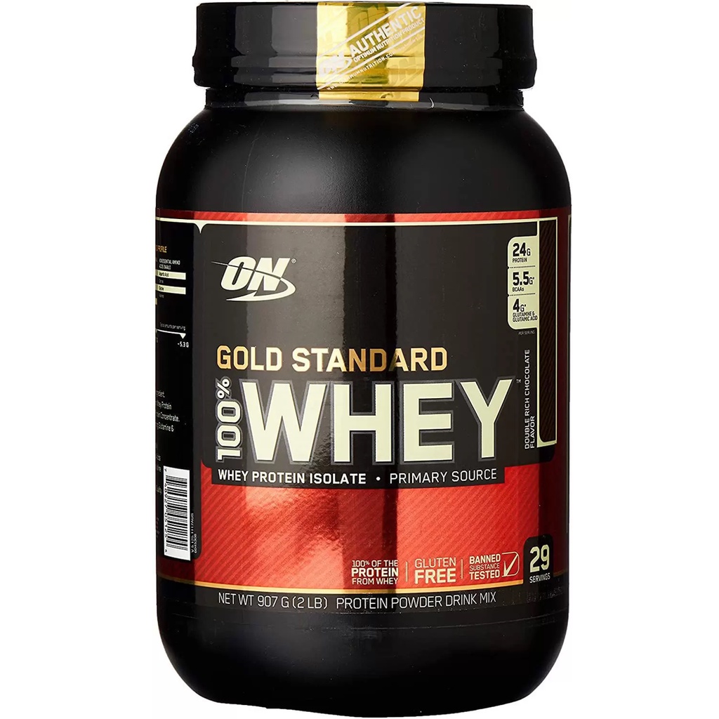 100% WHEY PROTEIN GOLD STANDARD (909G) – Double Rich Chocolate