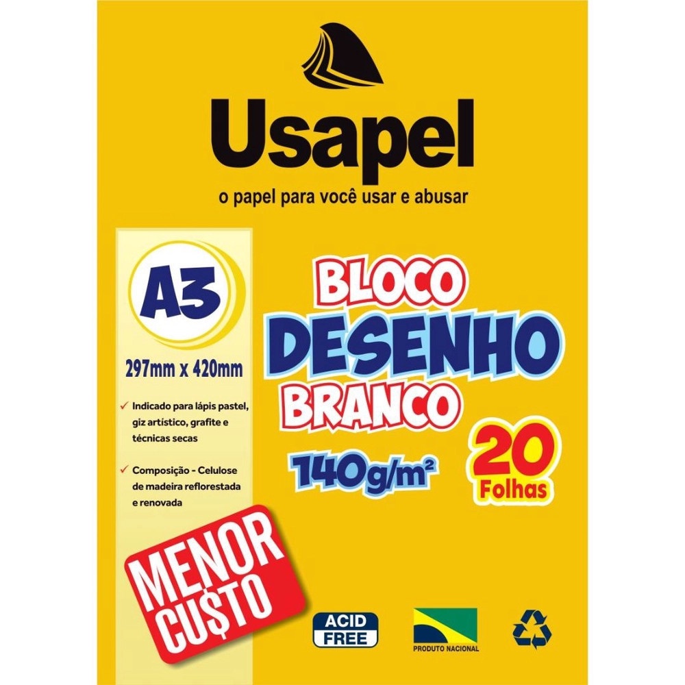 Papel Vegetal A3 140gr Para Desenho Artesanato C/100 - Encaplast