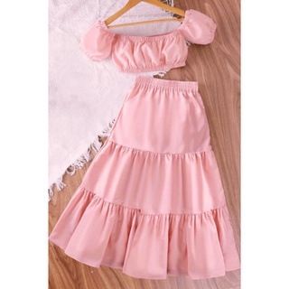 Conjunto Menina Infantil 2 Peças Blusa Xadrez Ciganinha Saia