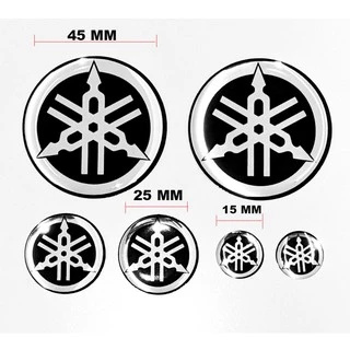 Kit 6 Adesivos Logo Yamaha Resinado Cromado Fazer - Promoção em Oferta na Shopee