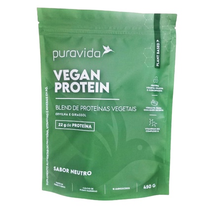 Vegan Protein Sabor Neutro G Pura Vida Blend De Prote Nas Vegetais Shopee Brasil
