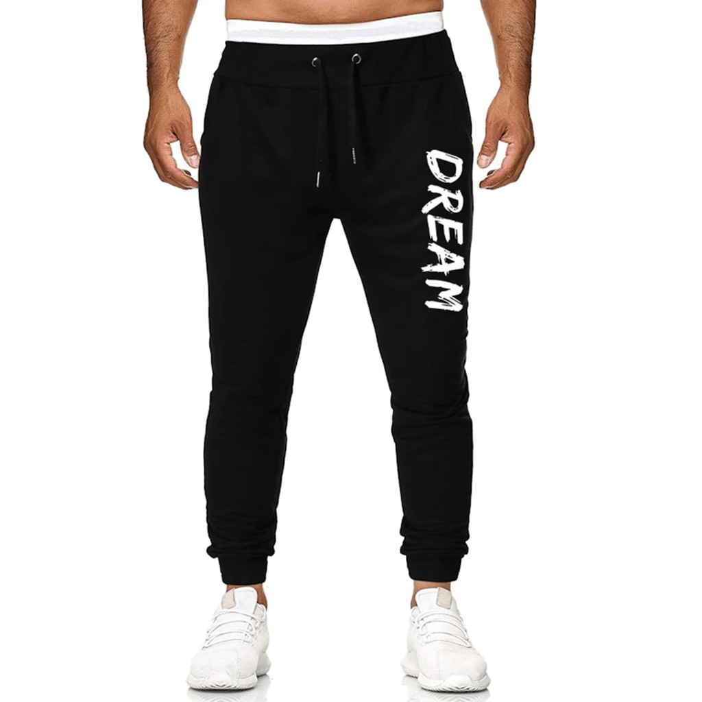 Cordão Carta Calça de moletom masculina