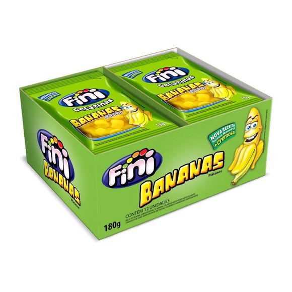 Caixa Bananas Bala Gelatina Fini 15g Com 12 Unidades | Shopee Brasil