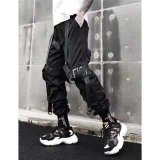 Calça Techwear Estilo Jogger Masculina Moda de Rua Rap Trap Estilo Urbano