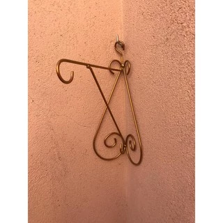Suporte Para Pendurar Vaso Planta No Canto da Parede-1 Unidade Dourado