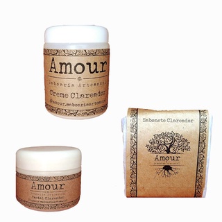 Kit Clareador Anti Manchas Skincare Rosto e Corpo Vegano Argila Branca e Dolomita