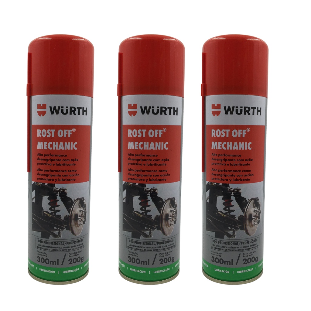 3 Óleo Lubrificante e Desengripante Wurth 300ml Alta Perfomance