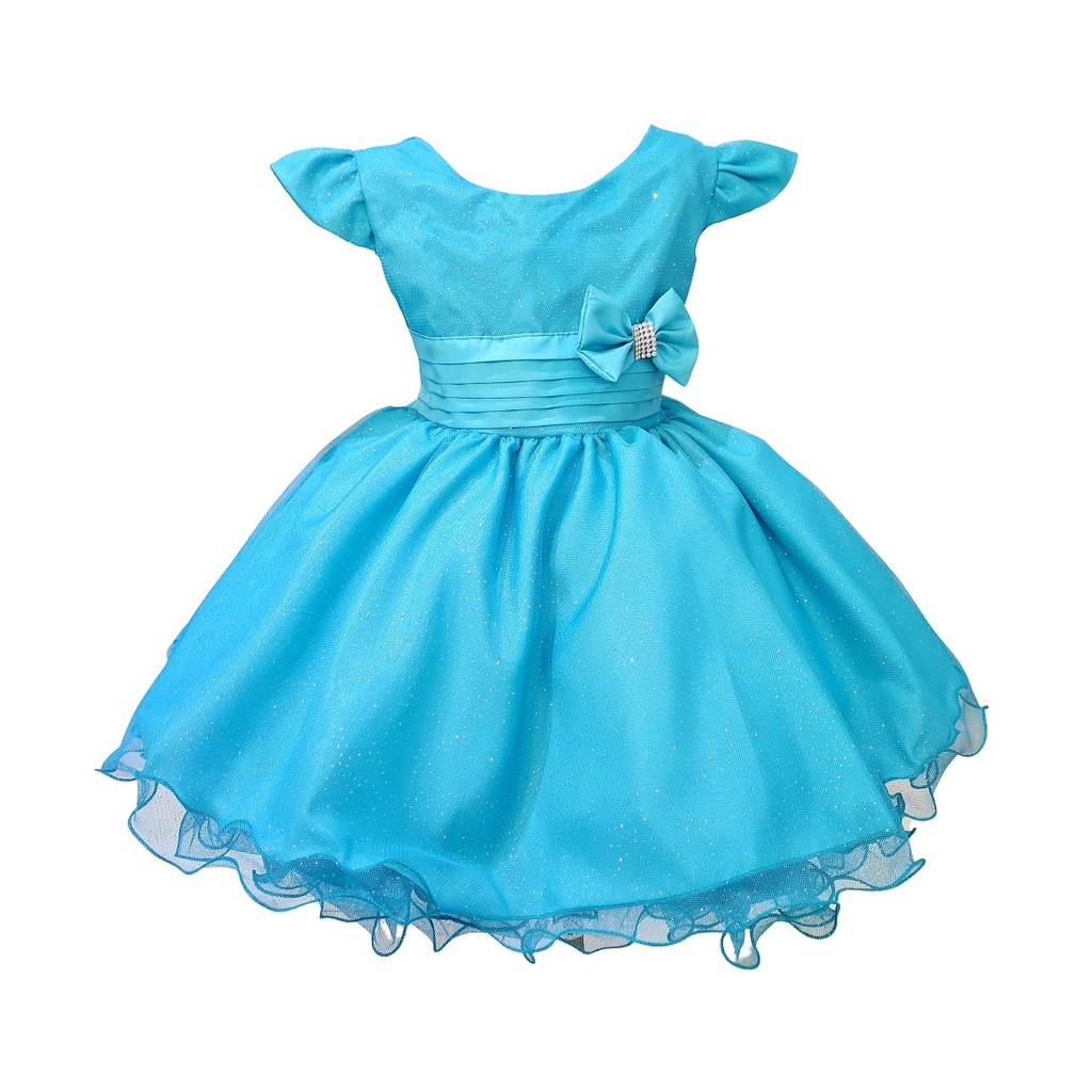 Vestido Infantil Dama De Honra Renda Azul Tiffany