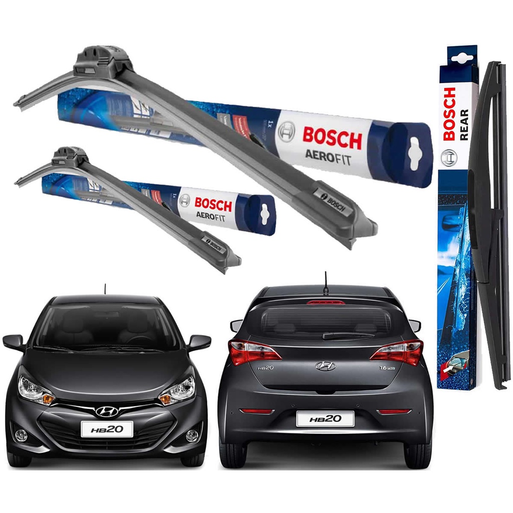 Kit 3 Palheta Limpador parabrisa Original Bosch hb20 hb20x RSpec 2012 ...