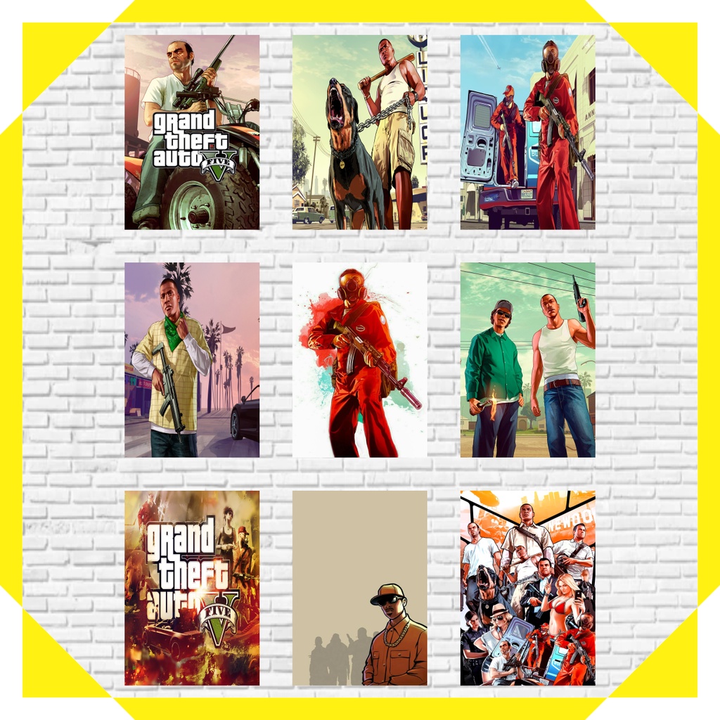 Coletânea Jogos Gta Grand Theft Auto 10 Placas Decorativas